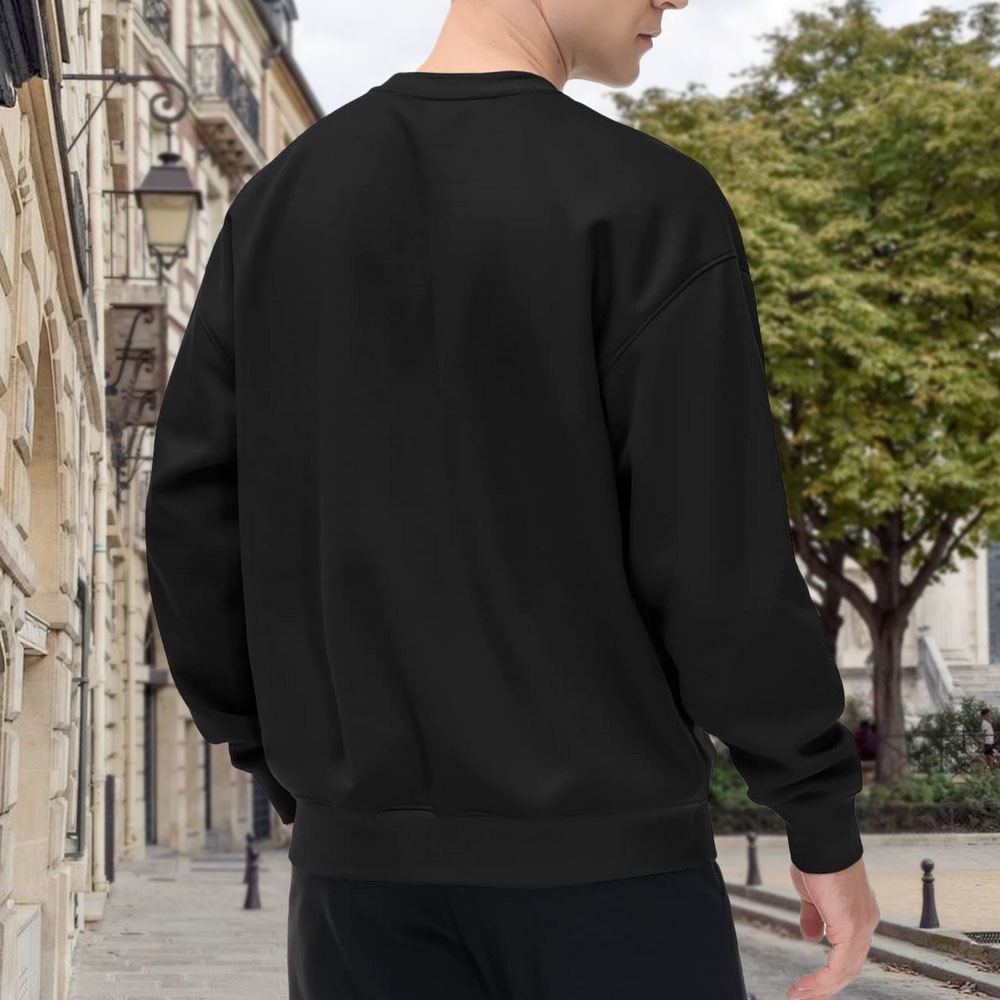 Men's Black Crew Neck Pullover - مراجعة Street Fashion Elements وسعره