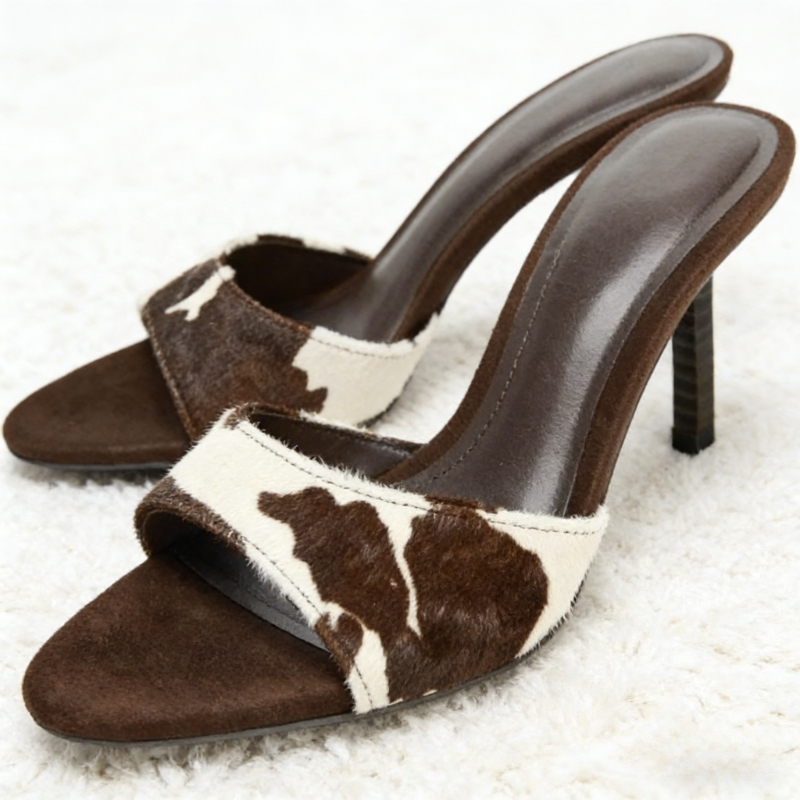 High Quality Suede Thin Heeled - مراجعة Street Fashion Graffiti وسعره