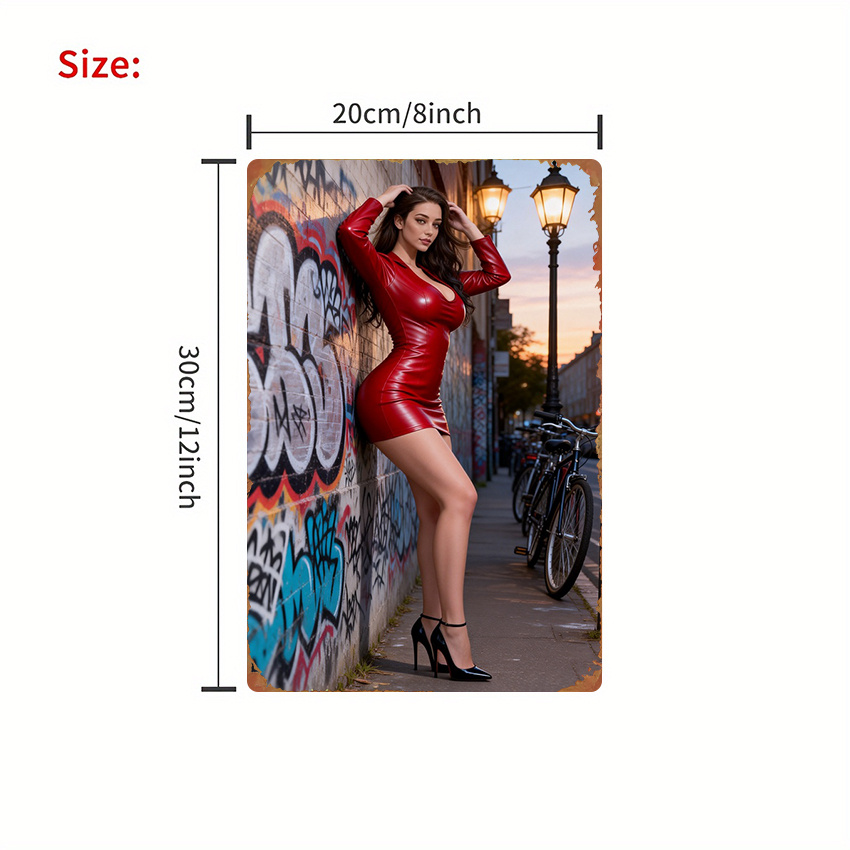 2D Flat Metal Sign - Fashion S - مراجعة Street Fashion Graffiti وسعره