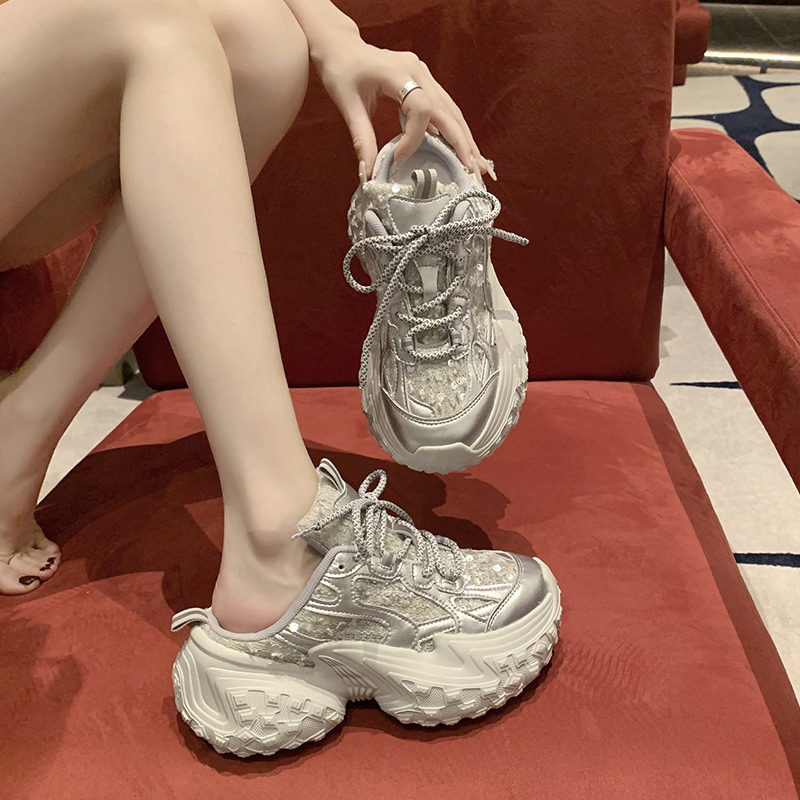 Women's Sequin Platform Mule S - مراجعة Chunky Sneaker Platform وسعره