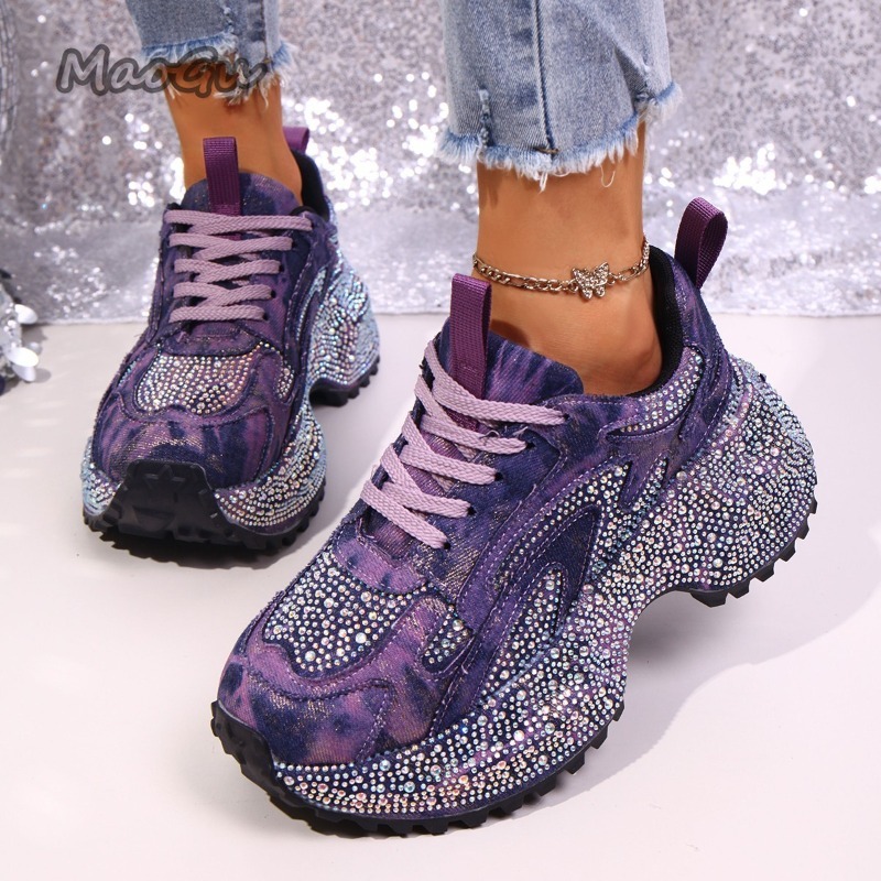 Fashion Rhinestone Women's Chu - مراجعة Chunky Sneaker Platform وسعره