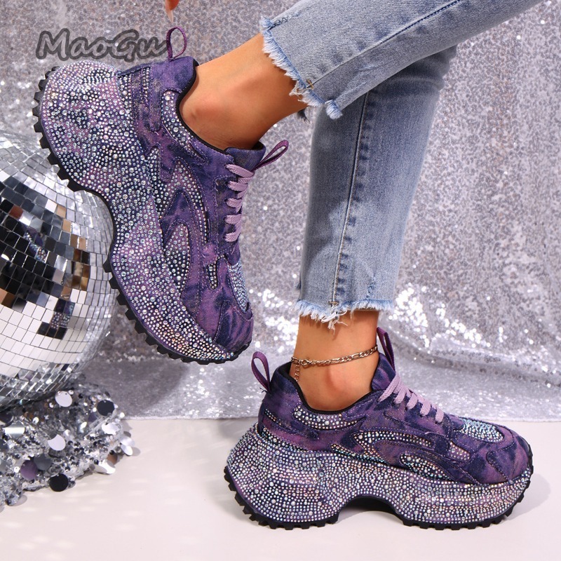 Fashion Rhinestone Women's Chu - مراجعة Chunky Sneaker Platform وسعره