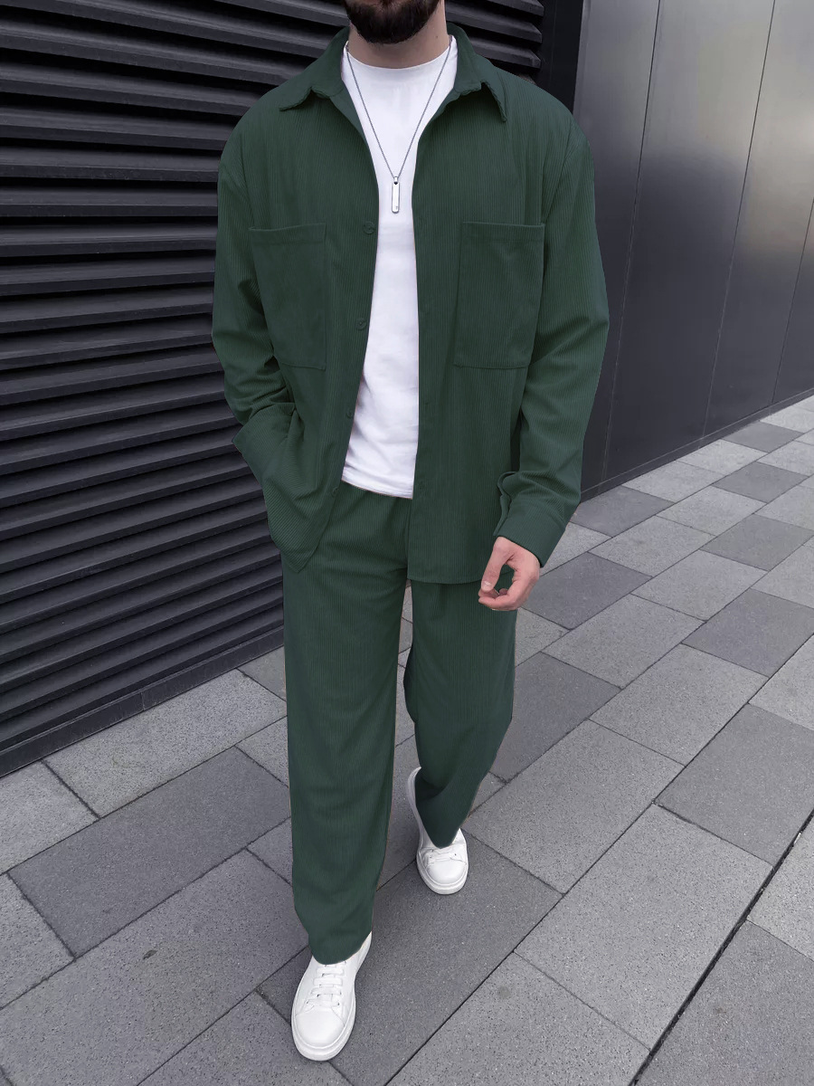 Men's corduroy two-piece outfi - مراجعة Street For Fashion وسعره