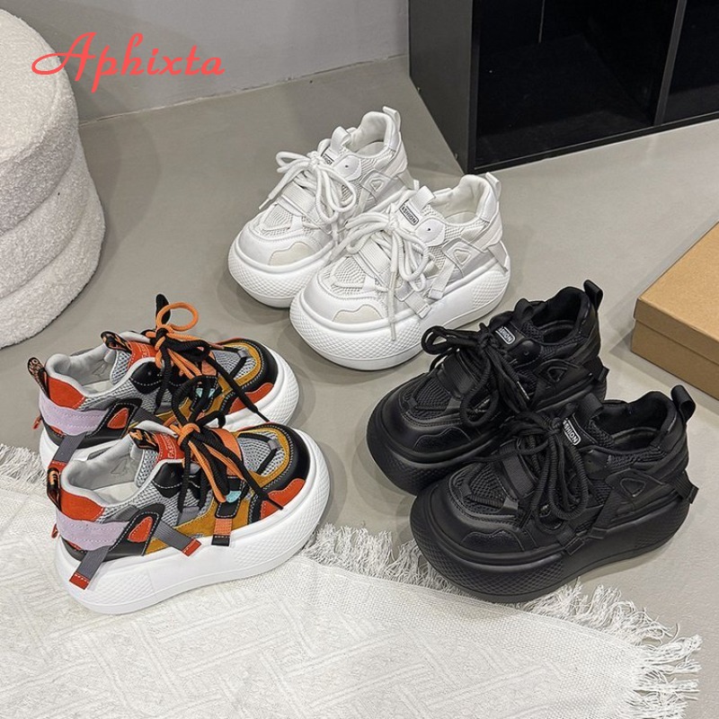 Aphixta Orange 10cm Height Inc - مراجعة Chunky Sneaker Platform وسعره