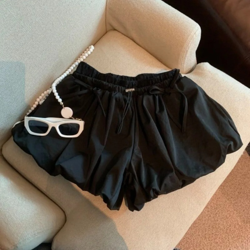 High Waist Solid Bud Shorts Lo - مراجعة Korean Street Fashion Female وسعره