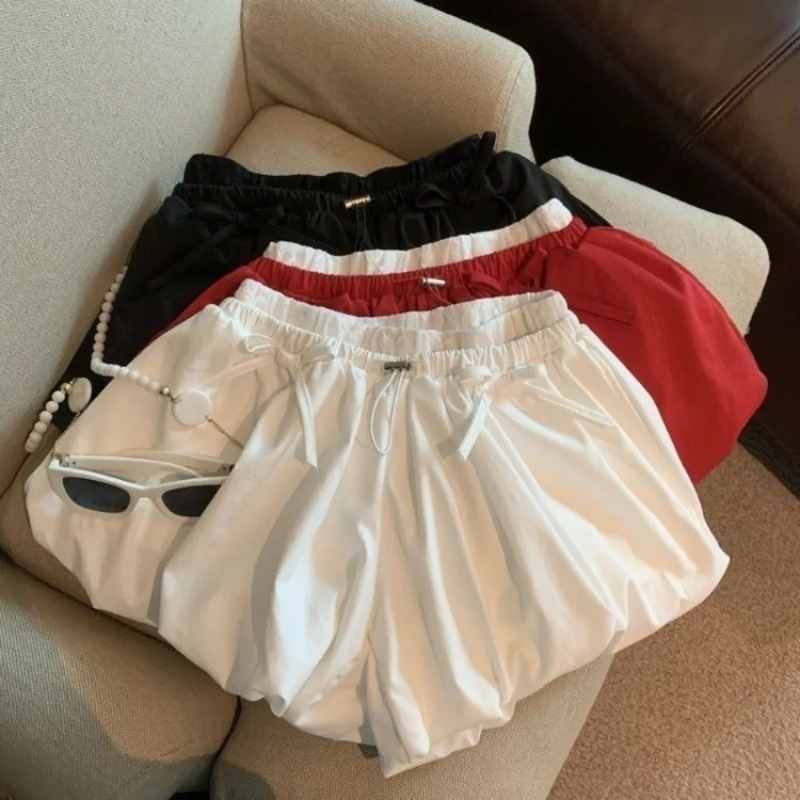 High Waist Solid Bud Shorts Lo - مراجعة Korean Street Fashion Female وسعره