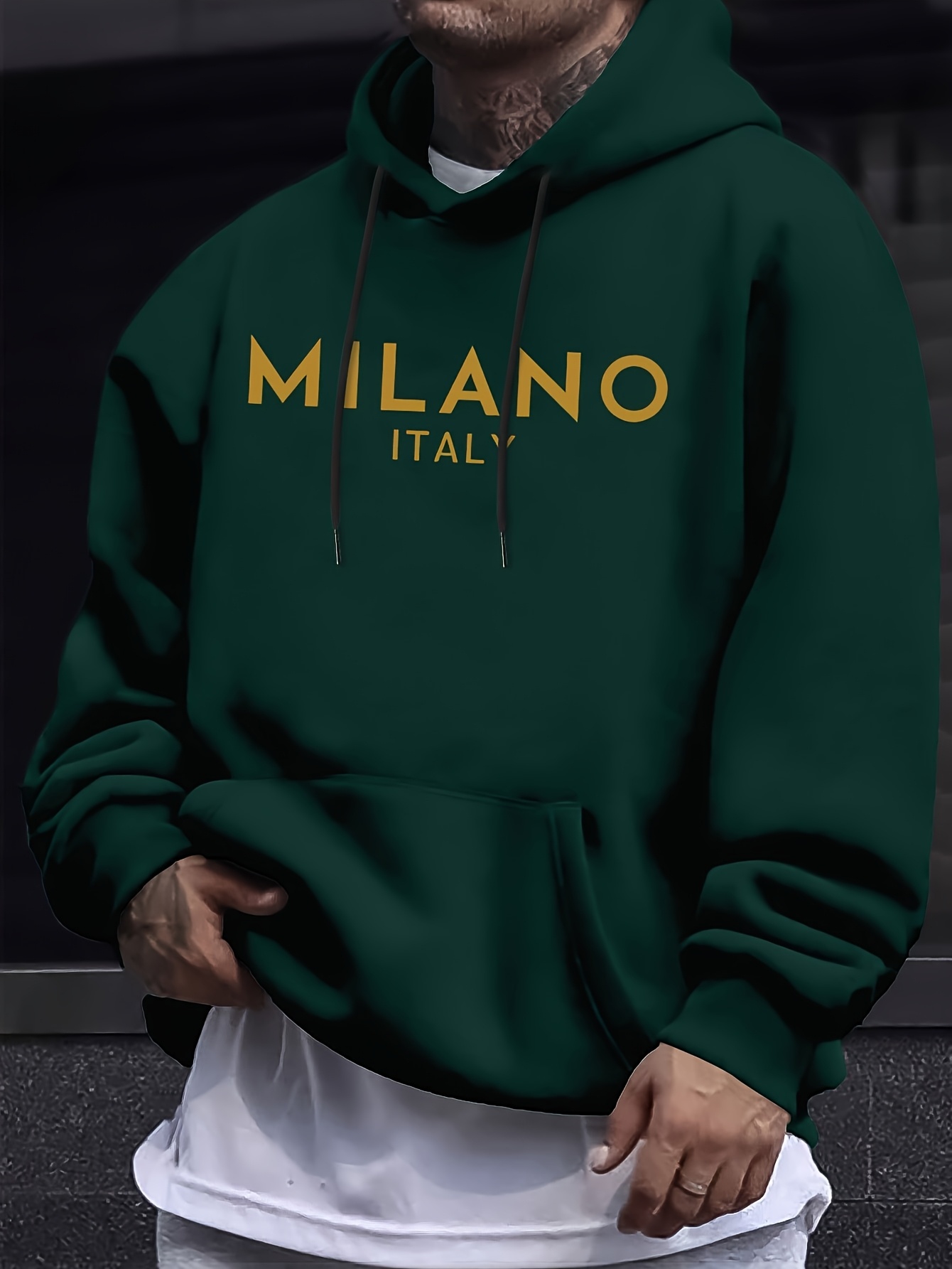 Milan Letter Men Women Hoodie  - مراجعة Street Fashion In Milan وسعره