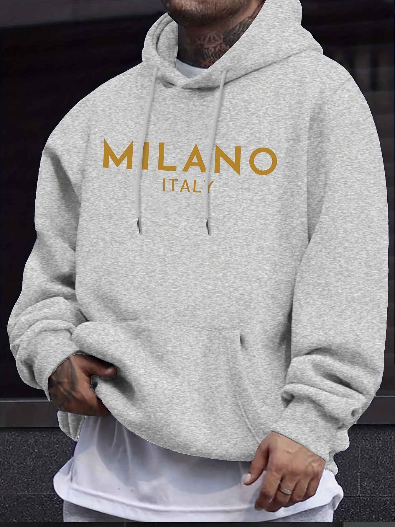Milan Letter Men Women Hoodie  - مراجعة Street Fashion In Milan وسعره