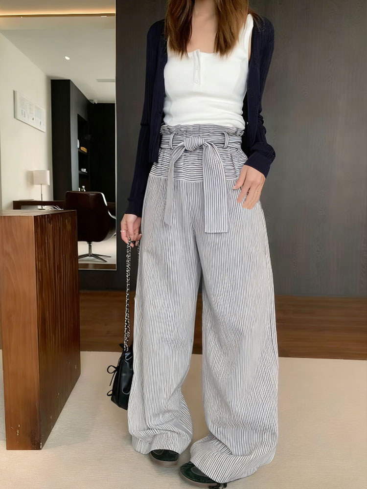 NUOMICI Women's Pants Stripe M - مراجعة Street Fashion Kpop وسعره