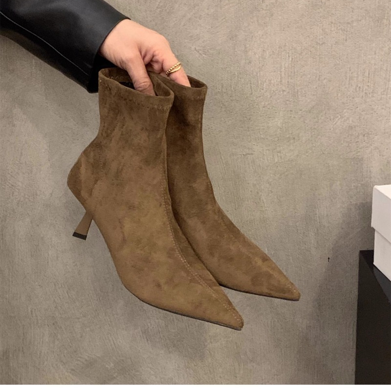 Women's Suede Stretch Ankle Bo - مراجعة Street Fashion Dress وسعره