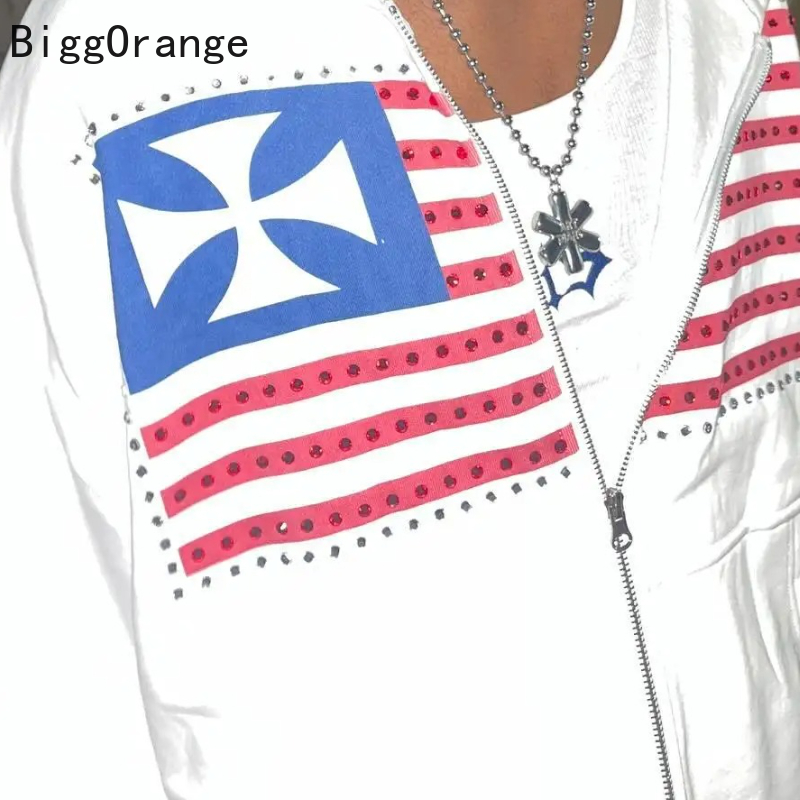 Sweatshirt coat rhinestone emb - مراجعة Street Fashion Elements وسعره