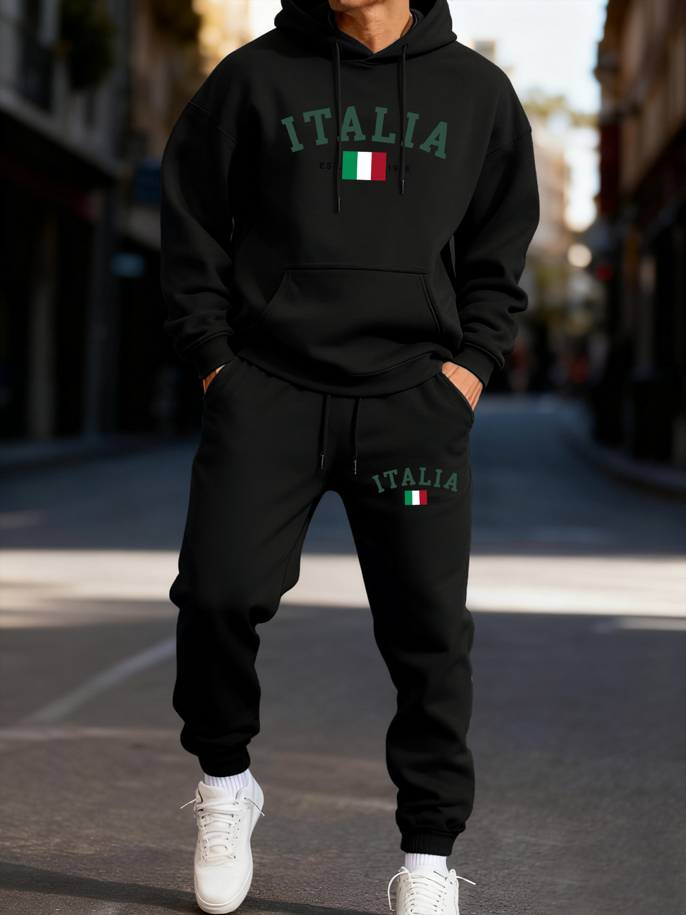 Italia Italian Flag Print Man  - مراجعة Street Fashion Elements وسعره