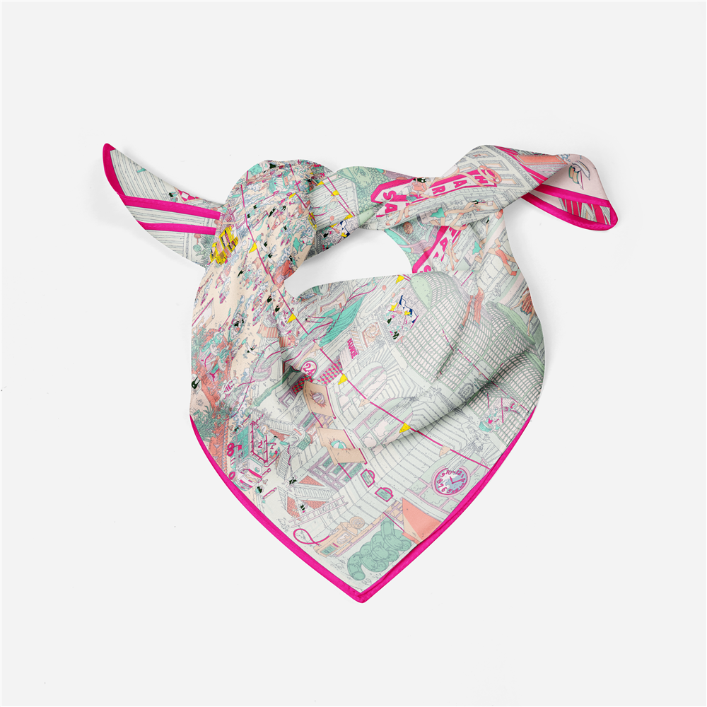 Twill Silk Scarf Woman Commerc - مراجعة Street Fashion Hijab وسعره
