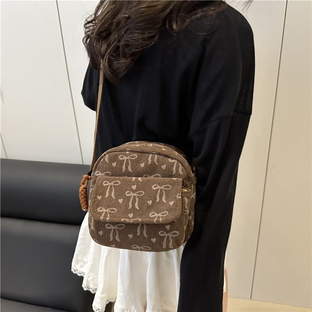 Women's Corduroy Small Shoulde - مراجعة Street Fashion Korean وسعره