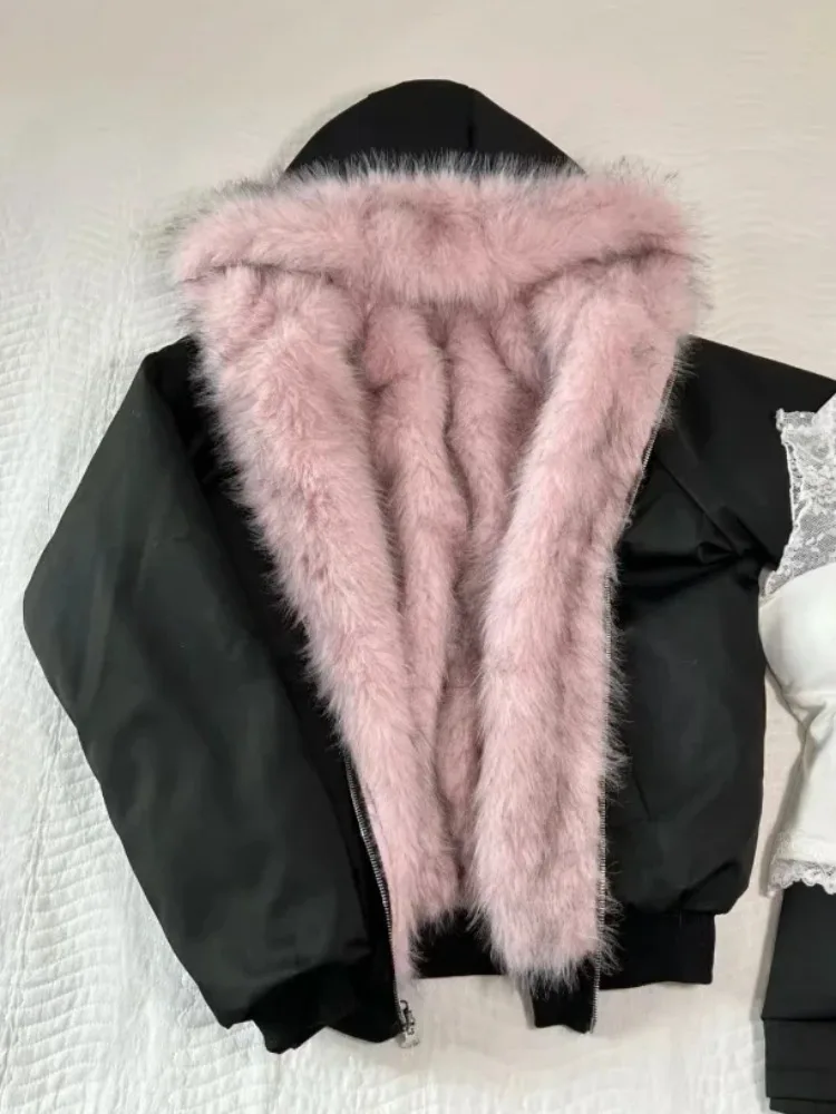 American Vintage Women's Fur P - مراجعة Korean Street Fashion Female وسعره