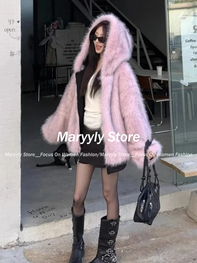 American Vintage Women's Fur P - مراجعة Korean Street Fashion Female وسعره