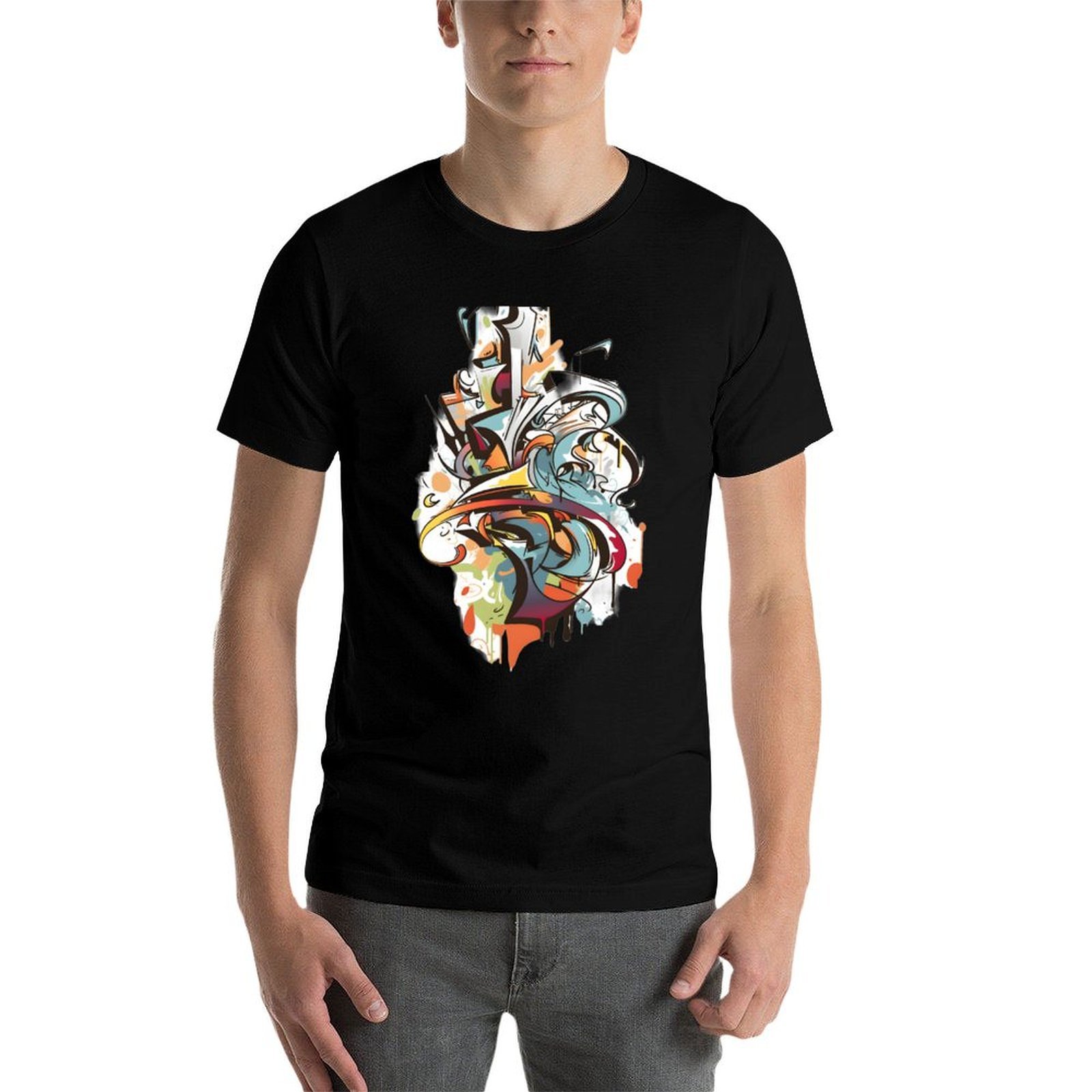 Abstract graffiti street art T - مراجعة Street Fashion Graffiti وسعره
