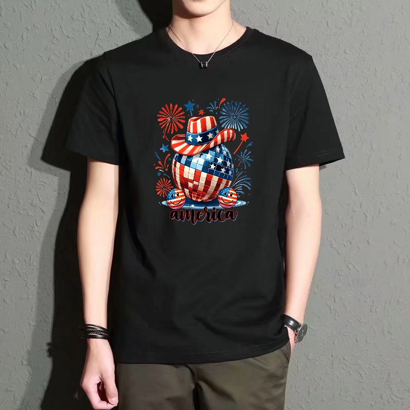 Men's Black Round-Neck Short-S - مراجعة Street Fashion Elements وسعره