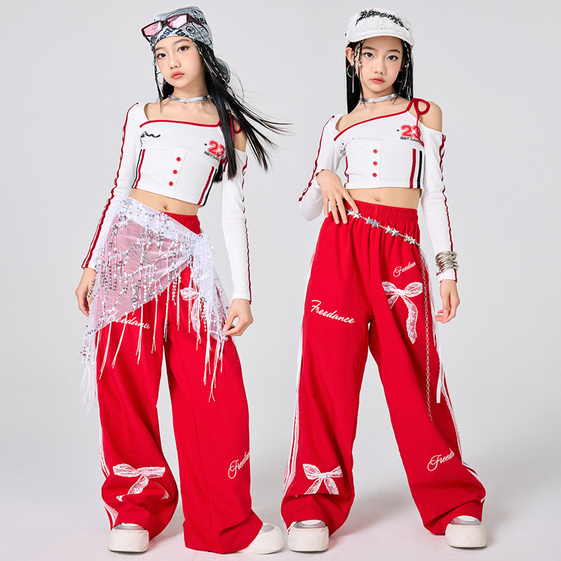 Girls Hip Hop Clothes White To - مراجعة Street Fashion Kpop وسعره