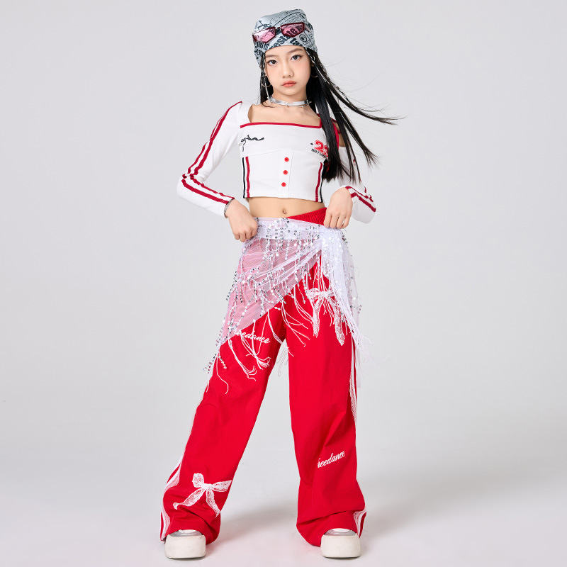 Girls Hip Hop Clothes White To - مراجعة Street Fashion Kpop وسعره