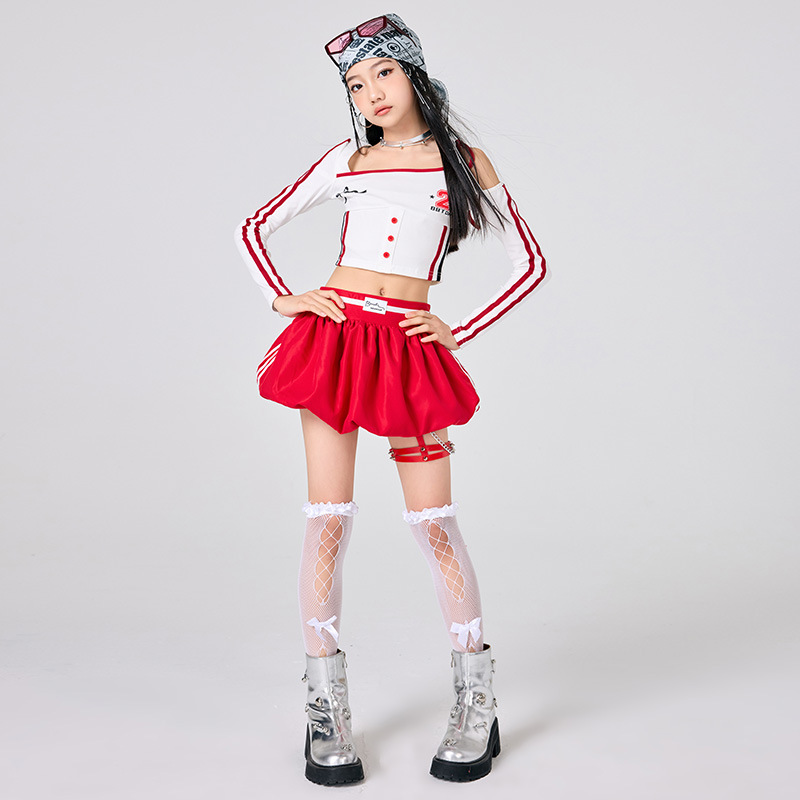 Girls Hip Hop Clothes White To - مراجعة Street Fashion Kpop وسعره
