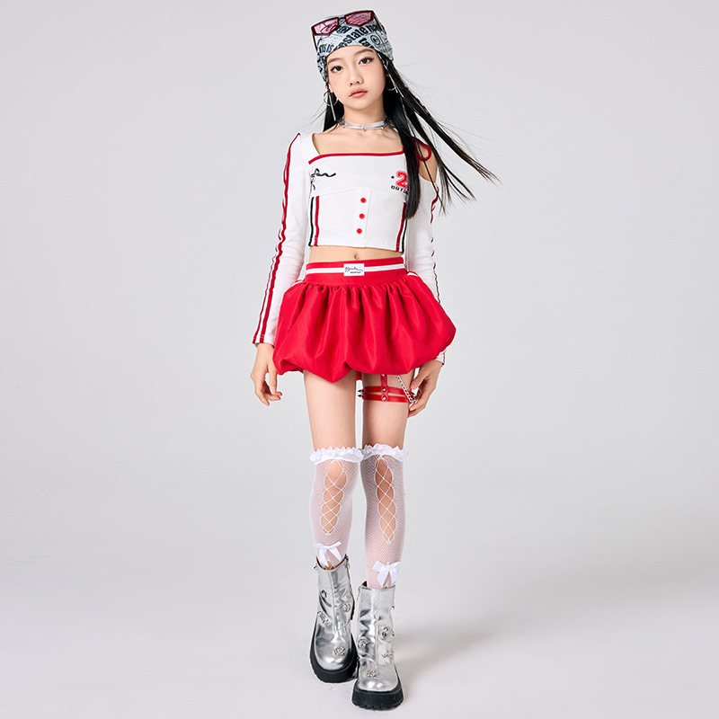 Girls Hip Hop Clothes White To - مراجعة Street Fashion Kpop وسعره