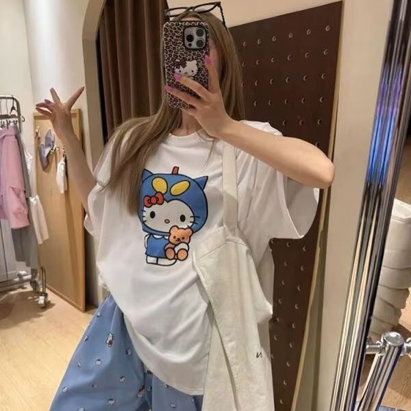 Short Sleeved Hello Kitty Prin - مراجعة Street For Fashion وسعره