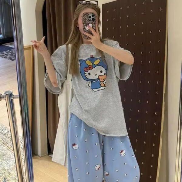 Short Sleeved Hello Kitty Prin - مراجعة Street For Fashion وسعره