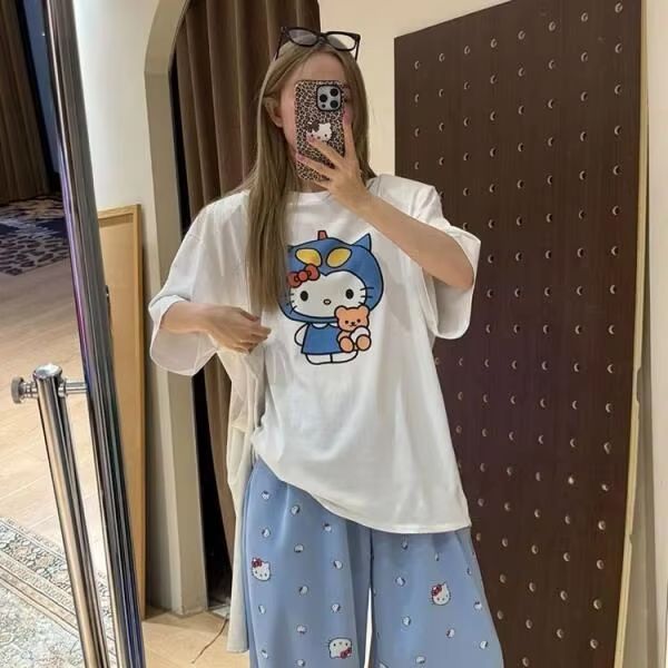 Short Sleeved Hello Kitty Prin - مراجعة Street For Fashion وسعره