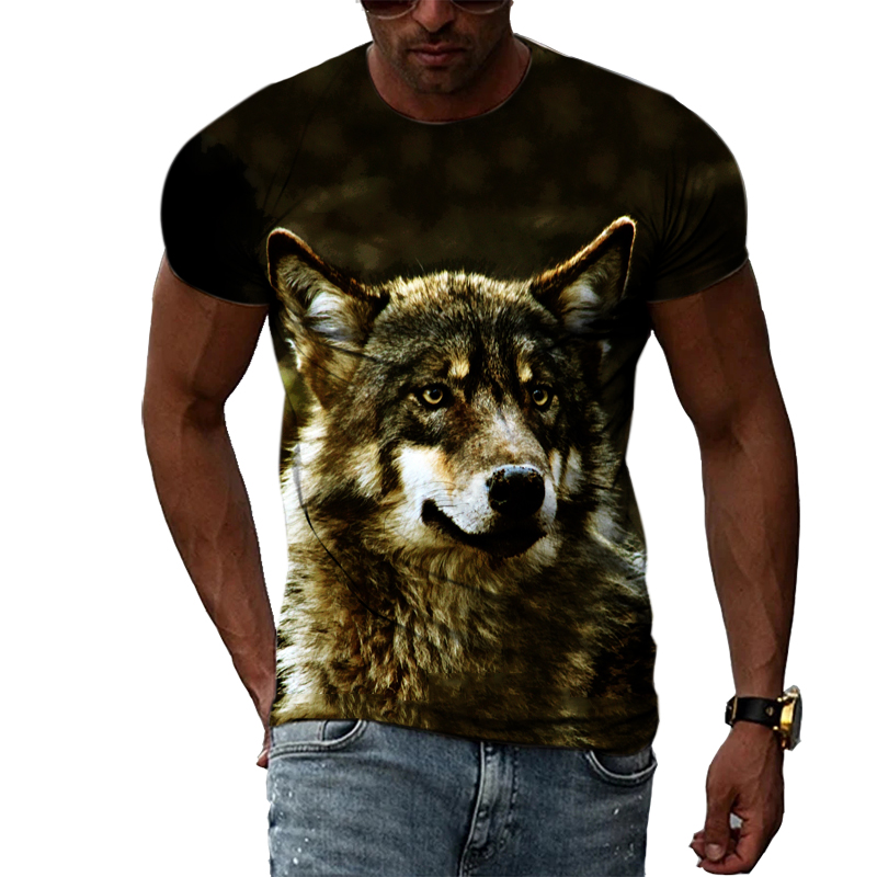 Casual Men's Animal Print T-sh - مراجعة Street Fashion Elements وسعره