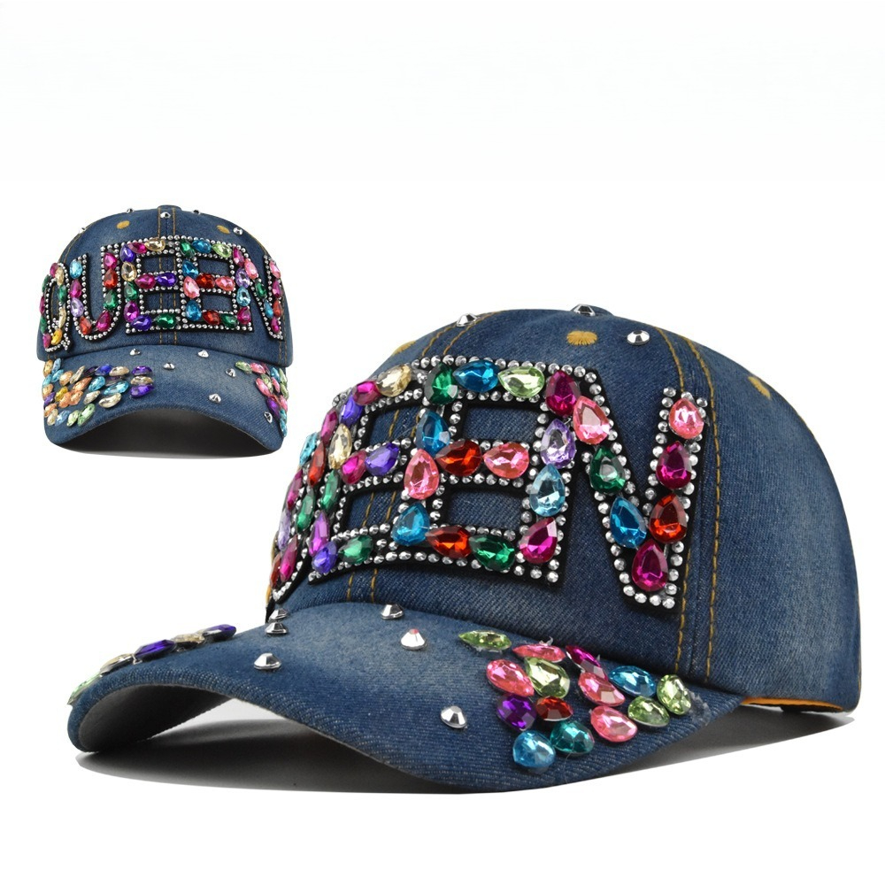Queen Rhinestone Denim Basebal - مراجعة Queen Street Fashion وسعره