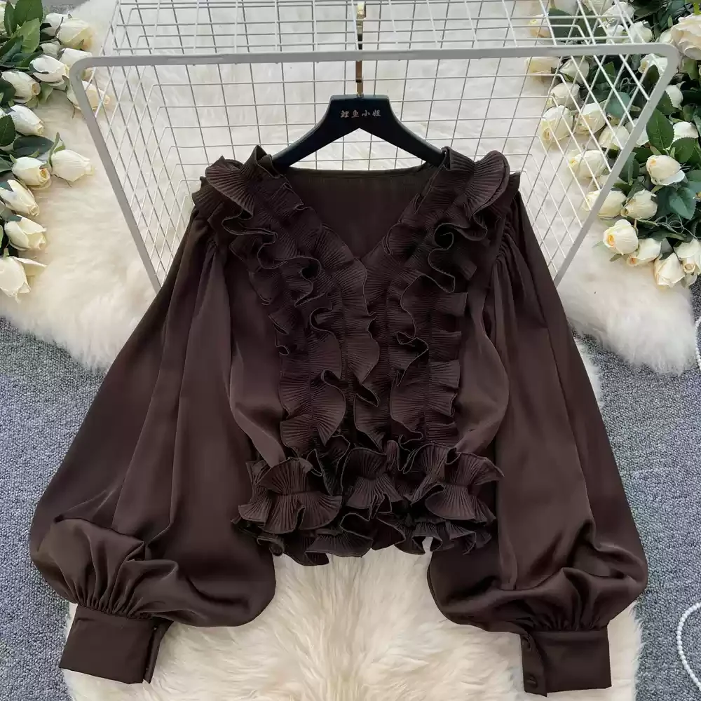 Chic V-neck Vintage Long Lante - مراجعة Street Fashion Korean وسعره