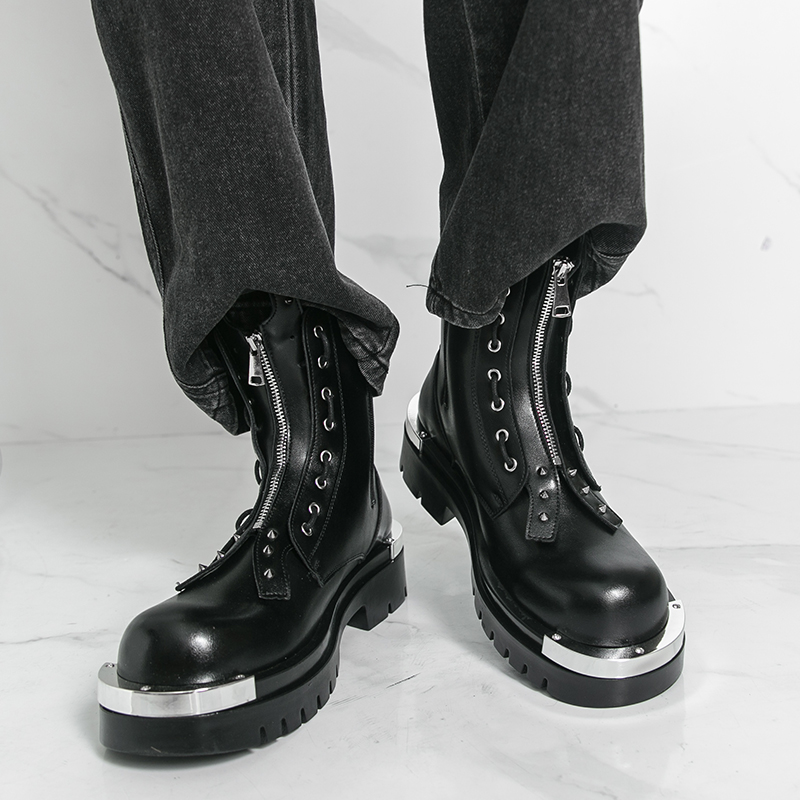 Men's thick soled boots Design - مراجعة Street Fashion Walking وسعره