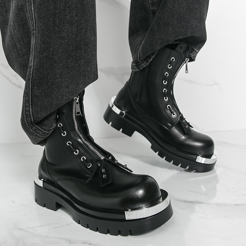 Men's thick soled boots Design - مراجعة Street Fashion Walking وسعره