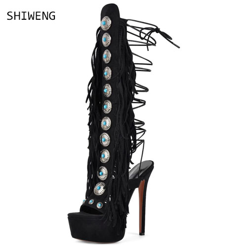 Sexy Open Toe Ladies Tassel Ge - مراجعة Street Fashion Dress وسعره