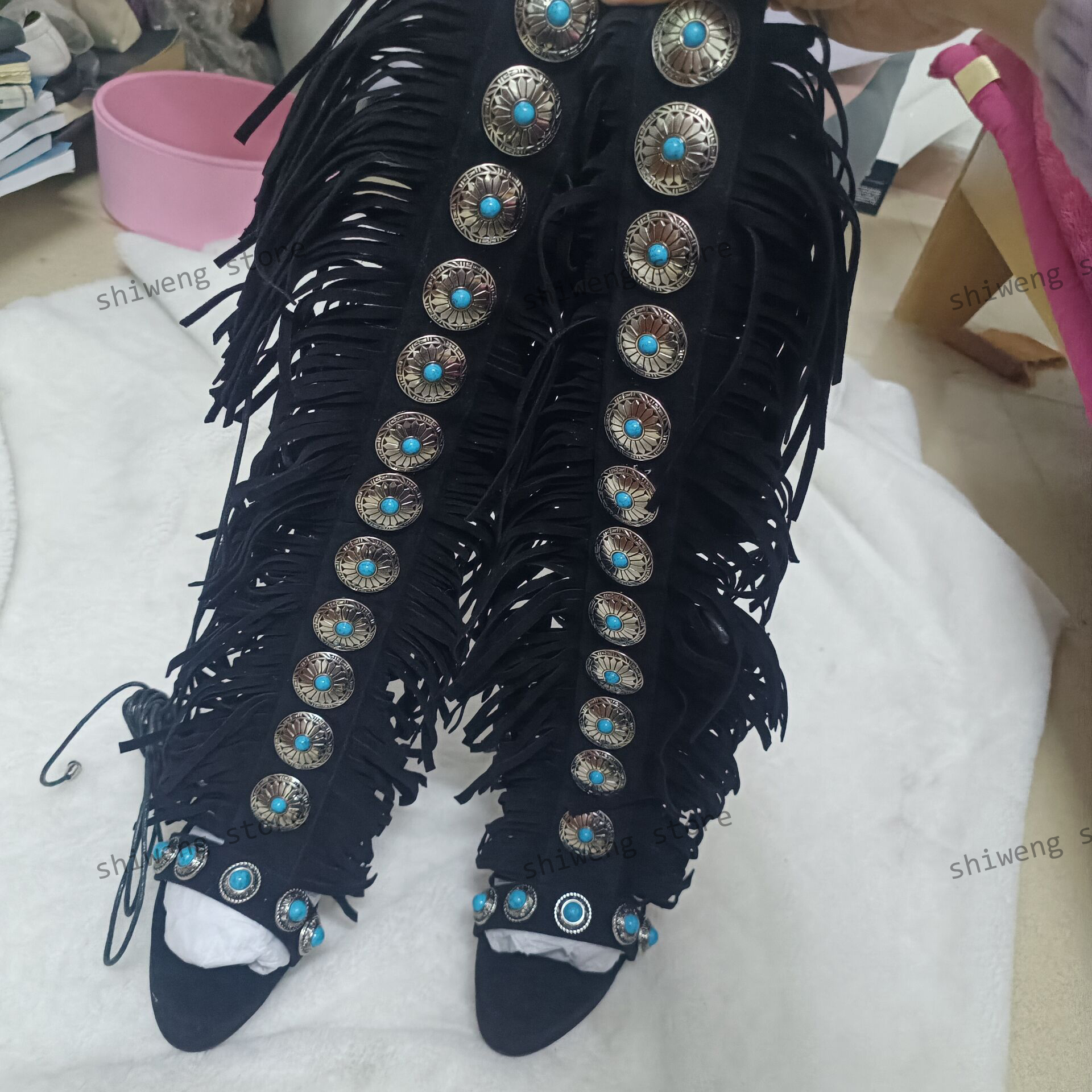 Sexy Open Toe Ladies Tassel Ge - مراجعة Street Fashion Dress وسعره
