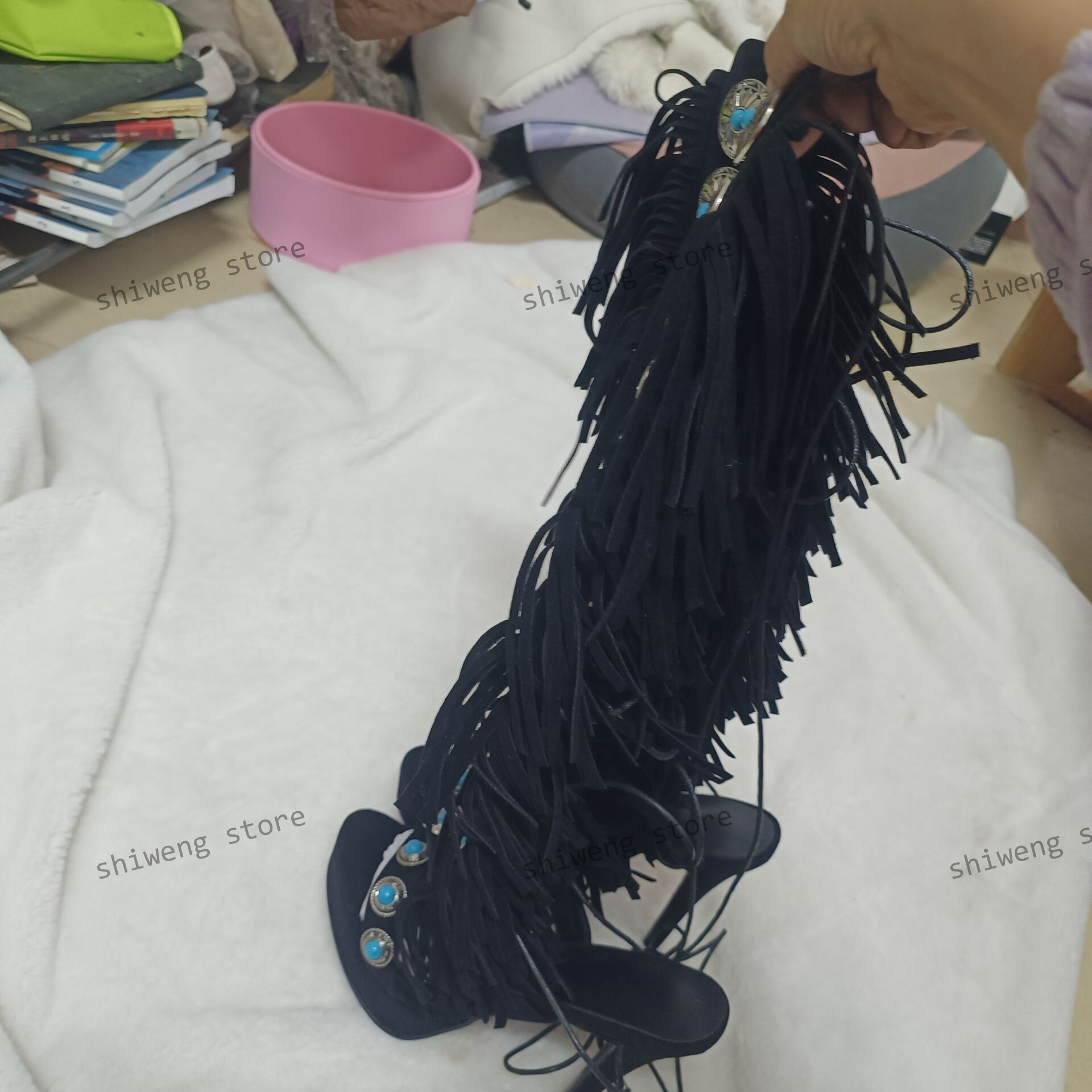 Sexy Open Toe Ladies Tassel Ge - مراجعة Street Fashion Dress وسعره