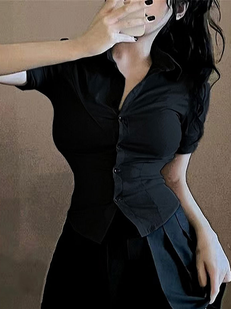 Fashion Woman Blouse Elastic S - مراجعة Street Fashion Korean وسعره