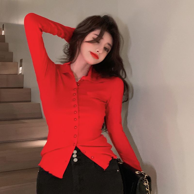 Shirts Women Skinny Elegant Si - مراجعة Street Fashion Korean وسعره